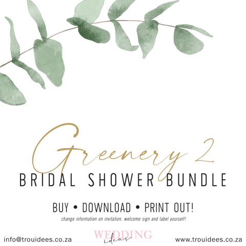 Greenery 2 Bridal Shower Stationery